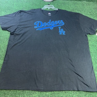 Camiseta para hombre Los Angeles Dodgers majestuosa negra/azul talla 4XL Grandes Ligas Foto 1 de 4