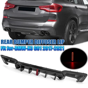 For 2018-2021 BMW G01 X3 M40i M-Sport Rear Diffuser Lower Bumper Lip W/ Light - Picture 1 of 15