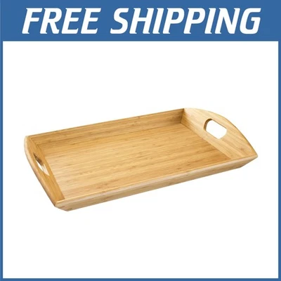 Classy Bamboo Butler's Tray - Sturdy Handles, Lightweight - Image 1 of 4