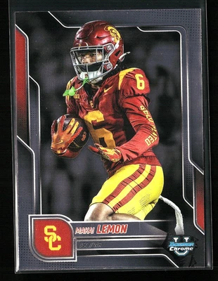 2025 Bowman Chrome University Football #174 Makai Lemon USC Trojans RC (B) - Image 1 of 2