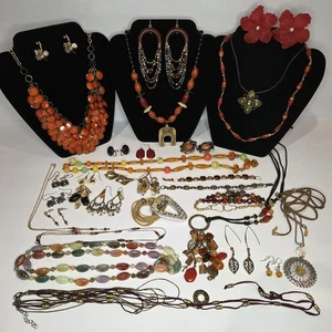 Vintage bis jetzt Herbst saisonale Töne Modeschmuck Set EUC  - Bild 1 von 21