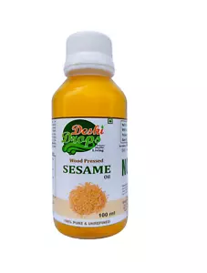 Deshi Drops Pure & Unrefined Cold Pressed Virgin Sesame Oil | 100 ML - Picture 1 of 3