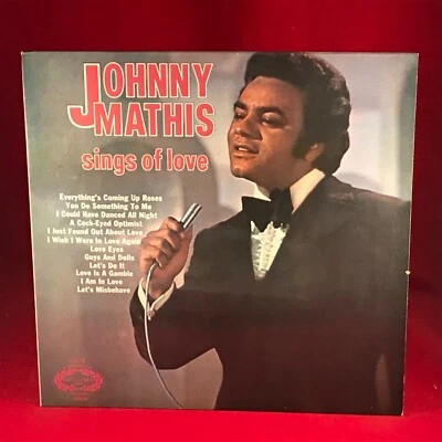 JOHNNY MATHIS Sings Of Love 1971 UK Vinyl LP Let's Misbehave Guys And Dolls - Image 1 of 3
