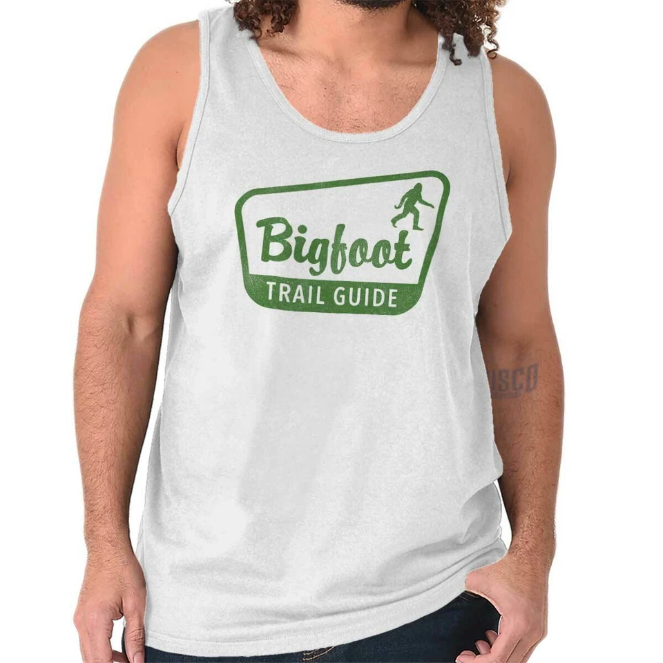 Camiseta regata engraçada ao ar livre Bigfoot guia de teste caminhada camisetas masculinas femininas - Imagem 1 de 1