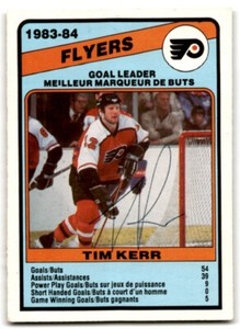 1984-85 O-PEE-CHEE TIM KERR FLYERS #364 HAND SIGNED