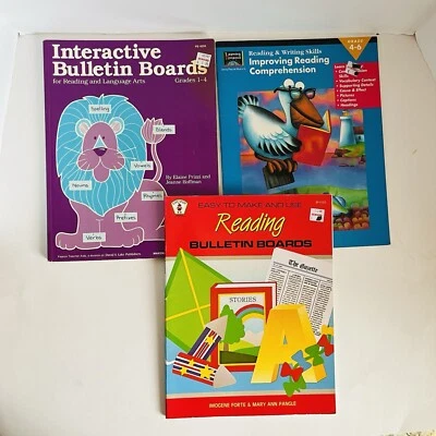 Lot of 3 Reading Bulletin Board & Teacher Resource Books Language Arts Classroom - Image 1 of 4