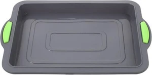 Hemoton Silicone Baking Sheet Tray Pan Nonstick Bakeware Cookie 35X25CM, Gray  - Picture 1 of 9