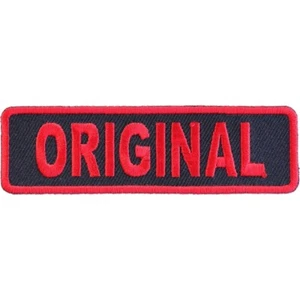 Embroidered Patch (Iron-On), Club Rank, Original (Red on Black), 3.5" x 1" - Picture 1 of 4