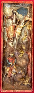 Don Quijote y Sancho Panza, plástico moderno de madera de color - Imagen 1 de 2