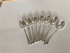 UNCASED SET OF 7 SILVER PLATED TEA SPOONS (SPTS-E77) W & H 5.25"