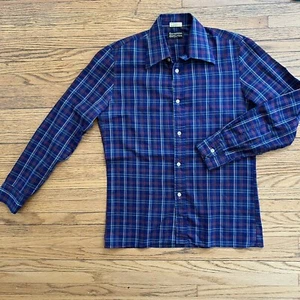 Camicia Vintage- Diffusione Europea Plaid Bottoni Taglia Small-media - Foto 1 di 12