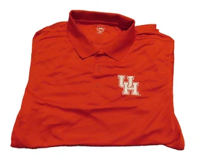 University of Houston Cougars Logo Polo Shirt Adult: XXL Red with UH Logo NEW - Picture 1 of 2