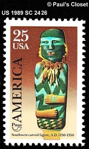 US 1989 PRE-COLUMBIAN SC 2426 25¢ MINT NEVER HINGED ORIGINAL GUM VERY FINE - Picture 1 of 2