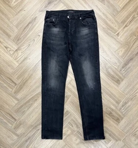 Pantalones de mezclilla ajustados Dolce & Gabbana negros desteñidos para hombre W30 L31 - Imagen 1 de 9