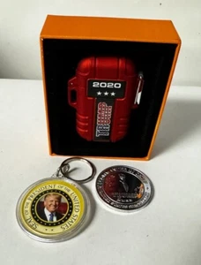 2020 President Donald Trump Space Force Medallion USB Lighter Keyring Campaign - Picture 1 of 9