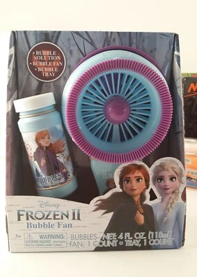 Frozen II Anna Elsa Bubble Fan +Bubbles +Tray - Image 1 of 3