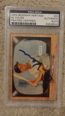 Al Kaline 2004 Bowman heritage Card Signed PSA/DNA Certified - Image 1 of 2