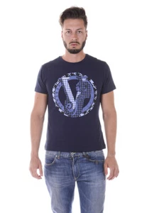 Versace Jeans T-Shirt Sweatshirt SLIM Man Blues B3GQA742 200 Sz.L MAKE OFFER - Picture 1 of 11