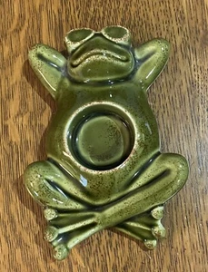 Party Lite Keramik Liege Zen Frosch Tee Licht Halter - Bild 1 von 6