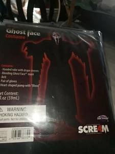 Scream Bleeding Face Ghost Face Kids Costume Halloween Size: Medium ( 8-10) - Picture 1 of 6