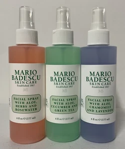 3 pack Mario Badescu Facial Spray Aloe Cucumber Rosewater Lavender 6oz Trio Cool - Picture 1 of 8