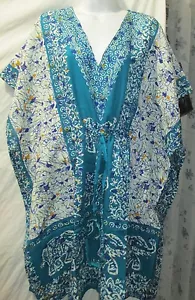 Boho Caftan Batwing new Printed polyester caftan top/poncho - Picture 1 of 2