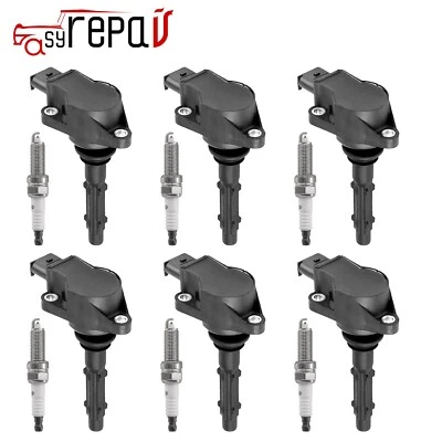 6 bobinas de encendido + 6 bujías para Mercedes-Benz C300 C350 E350 ML350 CLK350 3,5 Foto 1 de 4