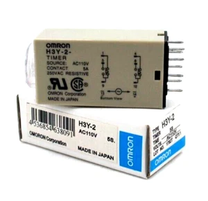 OMRON H3Y2 Delay On Relay 0 to 5 sec 110VAC , DPDT 5 Amps - Picture 1 of 5