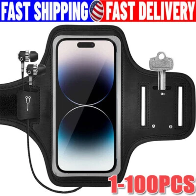 Waterproof Armband Case Sports Running Exercise Arm Band Phone Holder KeyBag LOT - Image 1 of 4