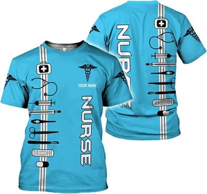 Personalized Name Nurses Shirts 3D, Nurse Shirts for Women, Shirts for Nurses, E - Picture 1 of 6