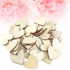 100 Pcs Log Slices Blank Wood Heart Shaped Squirrel Charms Discs Cartoon