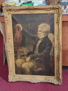 c 1800s Antique Oil Painting Portrait European Gentleman  Samuel Leigh Sotheby - Picture 1 of 11