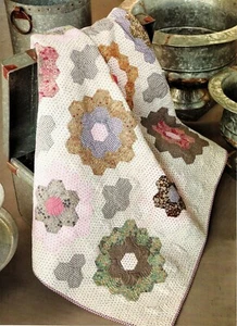 Parisian Posies Quilt Pattern Pieced/English Paper Pieced FB - Picture 1 of 2