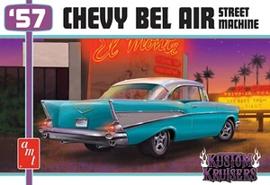 1/25 AMT 1460 1957 Chevy Bel Air Street Machine Plastik Modellbausatz Neu in Box - Bild 1 von 4