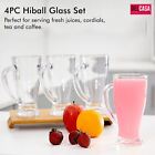 Delcasa 4PC Glass Glasses Drinks `Water Juice Crystal Tumblers Pint 420ml