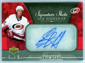  2006-07 Sweet Shot Signature Shots/Saves Ice Signings #ES Eric Staal AUTO /100