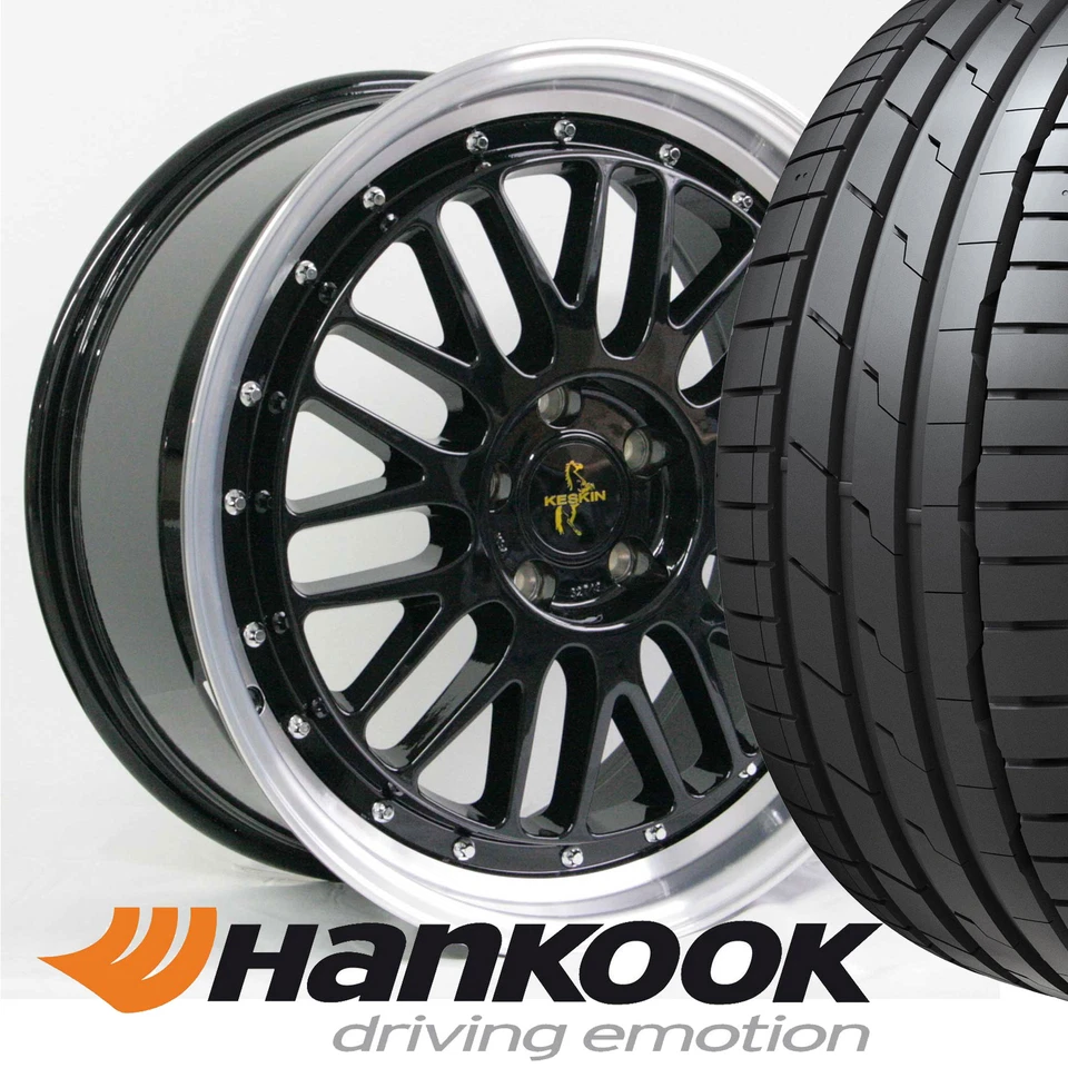 18 Zoll ABE Sommerräder Keskin KT22 BLP Tiefbettfelgen 225/40 R18 Hanook S1Evo3 - Bild 1 von 4