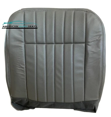 1994,1995,1996 Chevy Impala SS Driver Bottom Perforated Leather Seat Cover Gray - Imagem 1 de 4