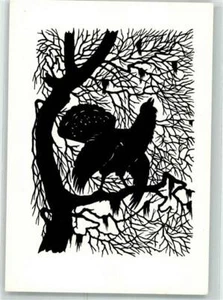 39435604 - sign.Kocher Hugo Auerhahn Scherenschnitt Jagdtier - Bild 1 von 2