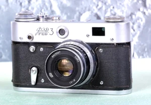 FED-3 35mm Soviet Rangefinder Film Camera Industar-61 Lens Tested Works - Picture 1 of 24