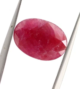 Natural Loose Ruby Oval Cut 14 x 10 mm Big Gemstone 7.53 Ct Earth Mined Kenya - Picture 1 of 19