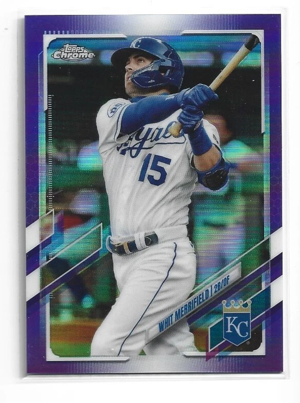 2021 Topps Chrome Purple Refractor /299 Whit Merrifield #107 - Image 1 of 1