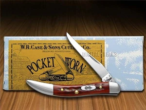 Case xx Toothpick Knife Pocket Worn Jigged Old Red Bone Handle 00792 - Picture 1 of 4