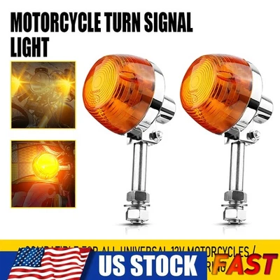 2× Motorcycle Turn Signal Light For Honda C70 CT70 CT90 XL100 CB350 CM400 CB450 - Image 1 of 4