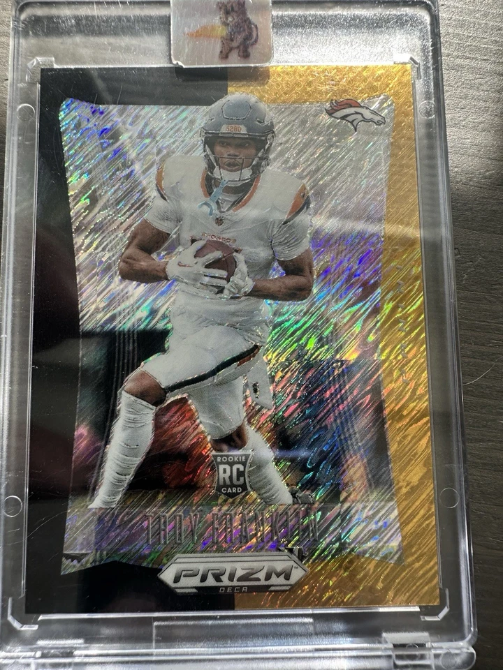 2024 Panini Prizm Deca Troy Franklin #93 Black Gold Shimmer Prizm /8 (RC) - Image 1 of 2