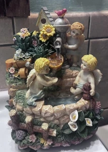 Waterfall Musical Sculpture That's What Friends Are For .Works Angels Vint 1121 - Picture 1 of 4
