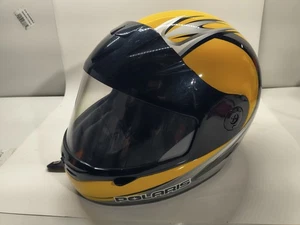 Polaris Snowmobile Helmet Size Medium Black Yellow With Bag - Bild 1 von 10