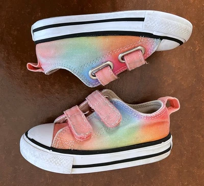 Converse All Star Sneakers Toddler Size 5 Shoes Girls Multicolor Tie Dye - Image 1 of 4