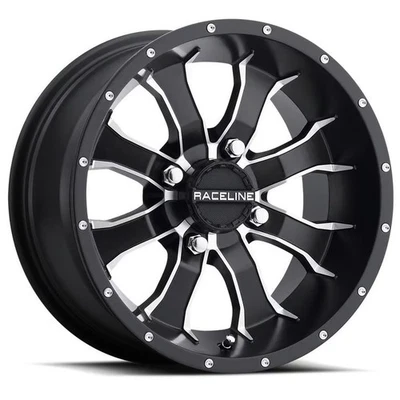 Raceline Mamba Wheel - 15x7 - 4+3 Offset - 4/156 - Black/Polished A7757056-43 - Image 1 of 4