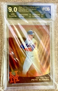 Pete Alonso 2022 Topps x Steve Aoki's Baseball Party #32 - Yellow Glitter Blast - Bild 1 von 3